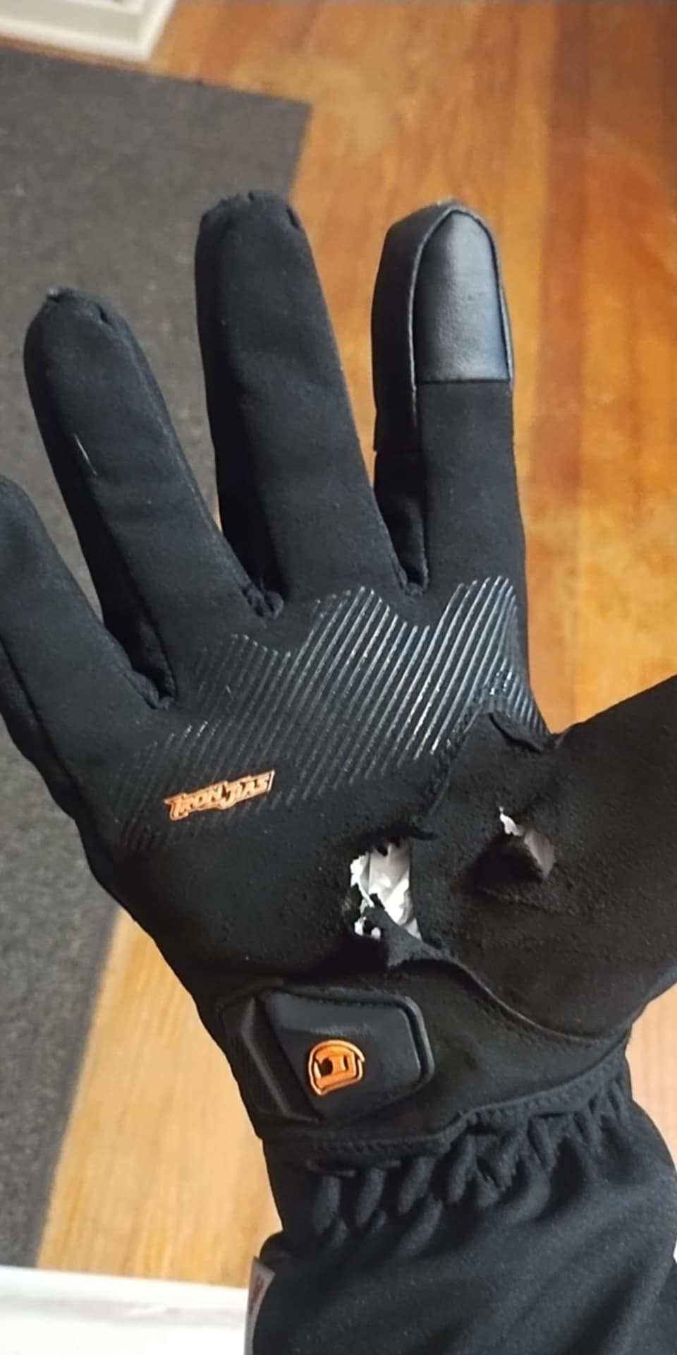 KEMIMOTO Winter Motorcycle Gloves, CE Certified (EN 13594), Waterproof Rainproof Touchscreen Gloves with PVC Armor for ATV UTV Snowmobile, Black L customer photo 1