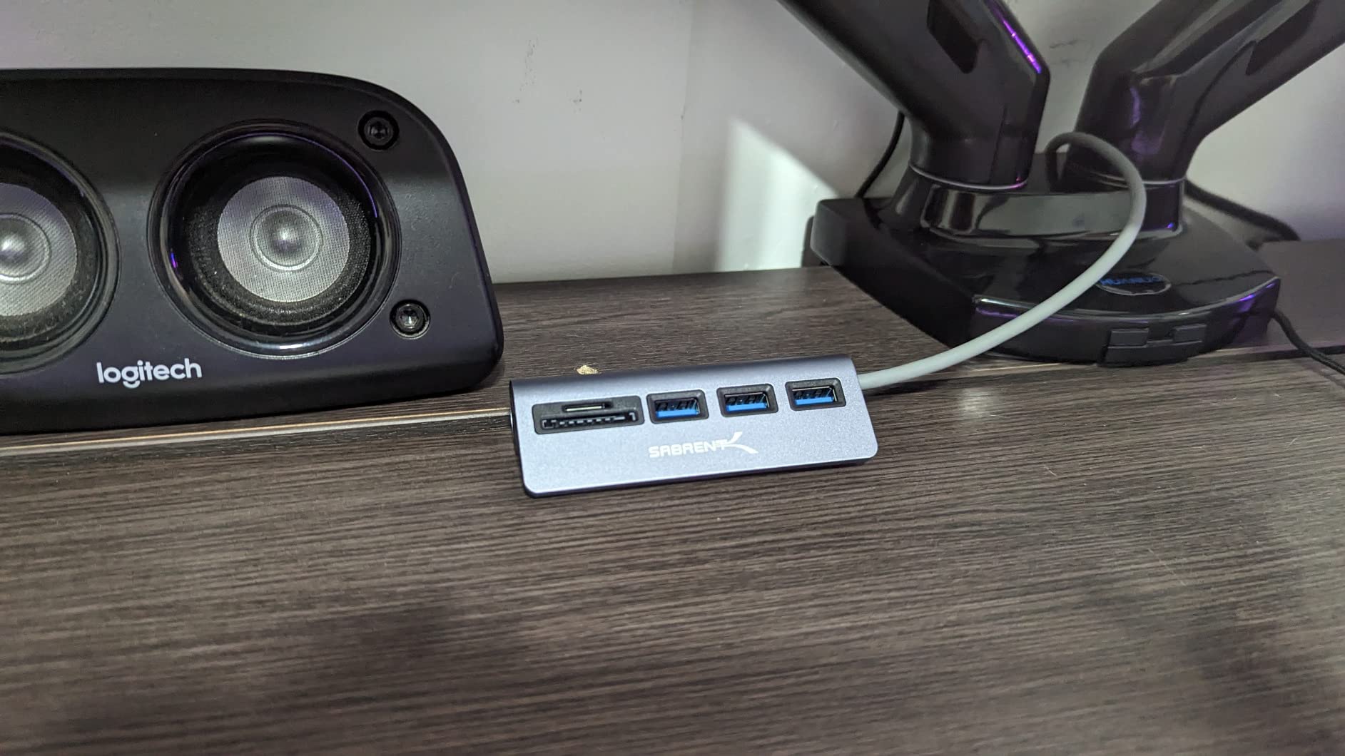 SABRENT USB-C 5-in-1 Hub, SD/TF Card Reader + 3 USB 3.0 (HB-U3CR) | Dual SD & TF slots; three USB 3.0 ports; portable; for MacBook, iMac, XPS, Surface customer photo 2