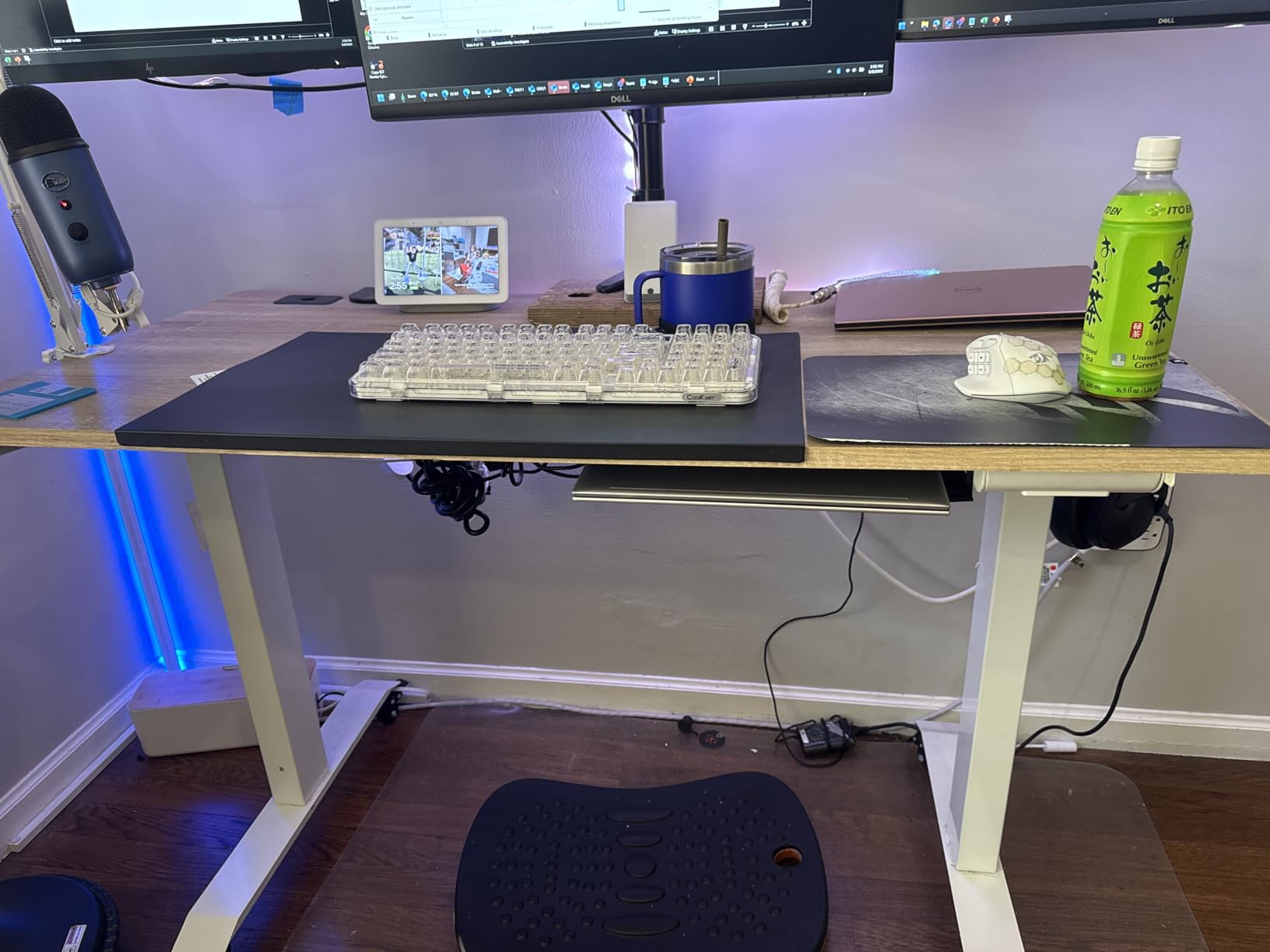 SHW 48-Inch Electric Height Adjustable Standing Desk w/Drawer, Black customer photo 2