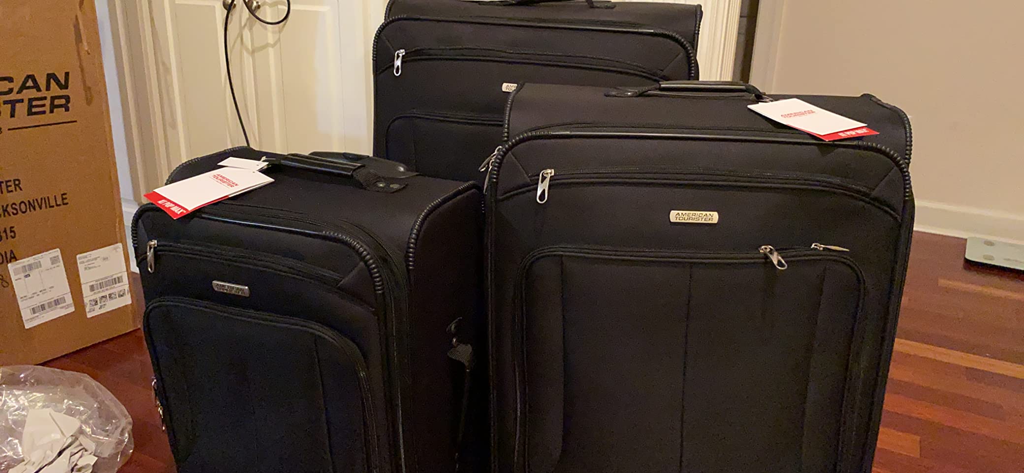 American Tourister Pop Max Softside Luggage with Spinner Wheels, Teal, 3-Piece Set (21/25/29) customer photo 2