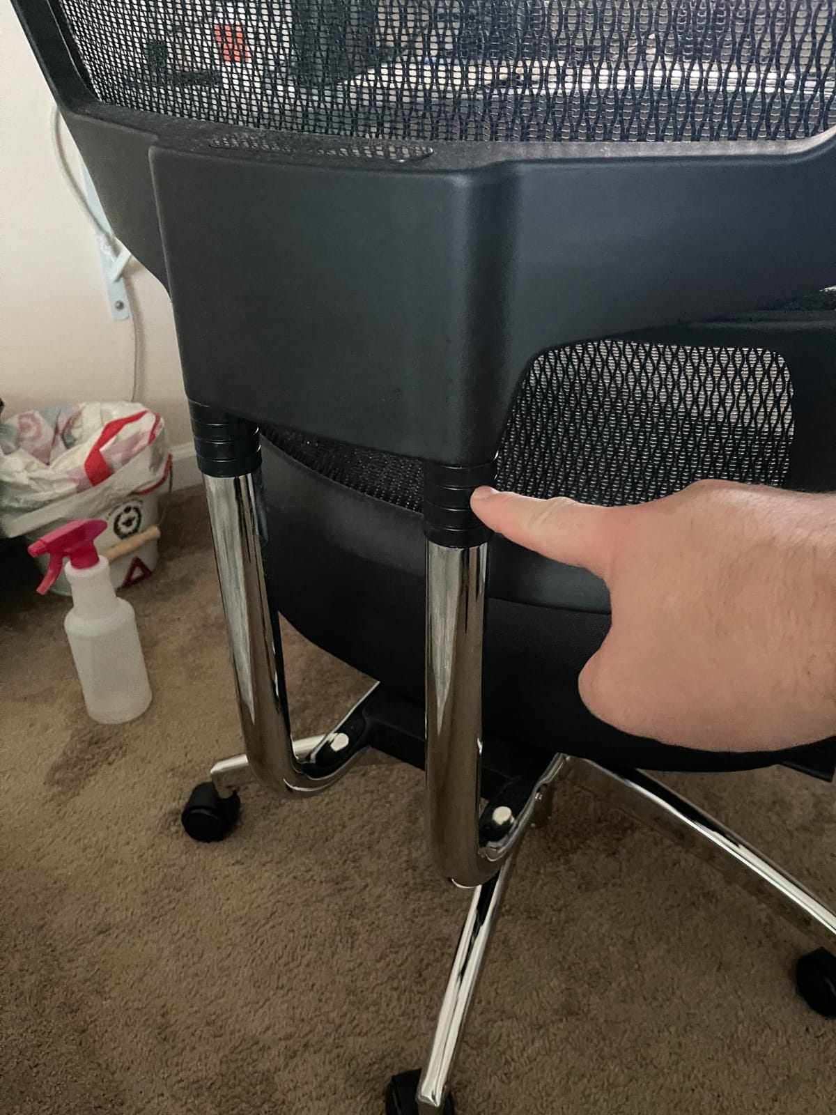 Ticova Ergonomic Office Chair - High Back Desk Chair with Adjustable Lumbar Support, Headrest & 3D Armrest - 130°Rocking Mesh Computer Chair customer photo 2