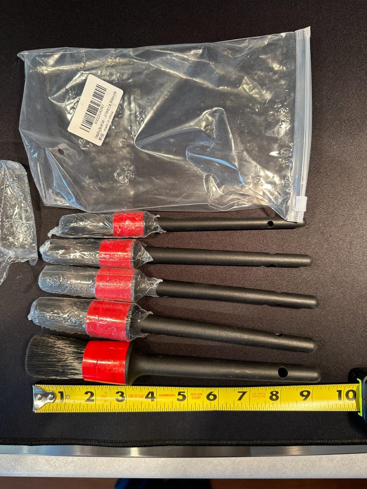 Detailing Brush Set -5 Different Sizes Premium Natural Boar Hair Mixed Fiber Plastic Handle Automotive Detail Brushes for Cleaning Wheels, Engine, Interior, Air Vents, Car, Motorcy customer photo 2