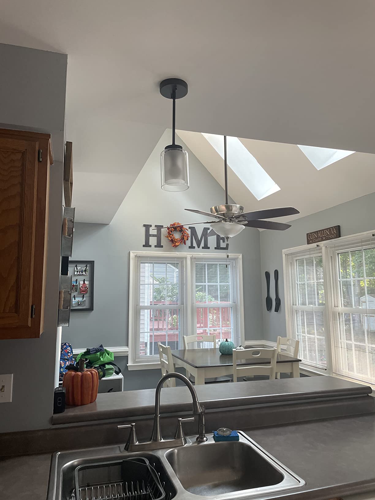 XiNBEi Lighting Modern Pendant Lighting for Kitchen Island Brushed Nickel customer photo 1