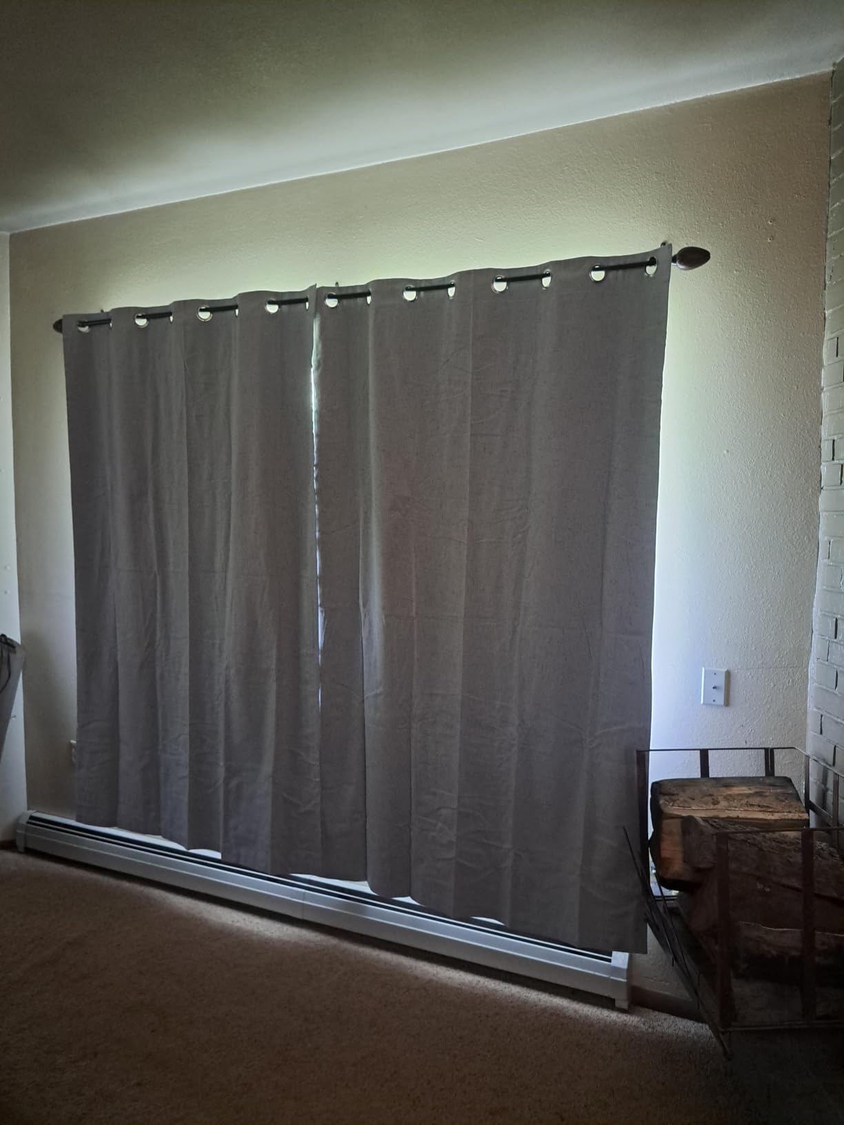 PrinceDeco Natural Linen Curtains 100% Blackout Linen Curtains for Bedroom Full Blackout Curtains 84 Inches Long Living Room Thermal Insulated Light Blocking Curtain Drapes White Backing, 2 Panels customer photo 2