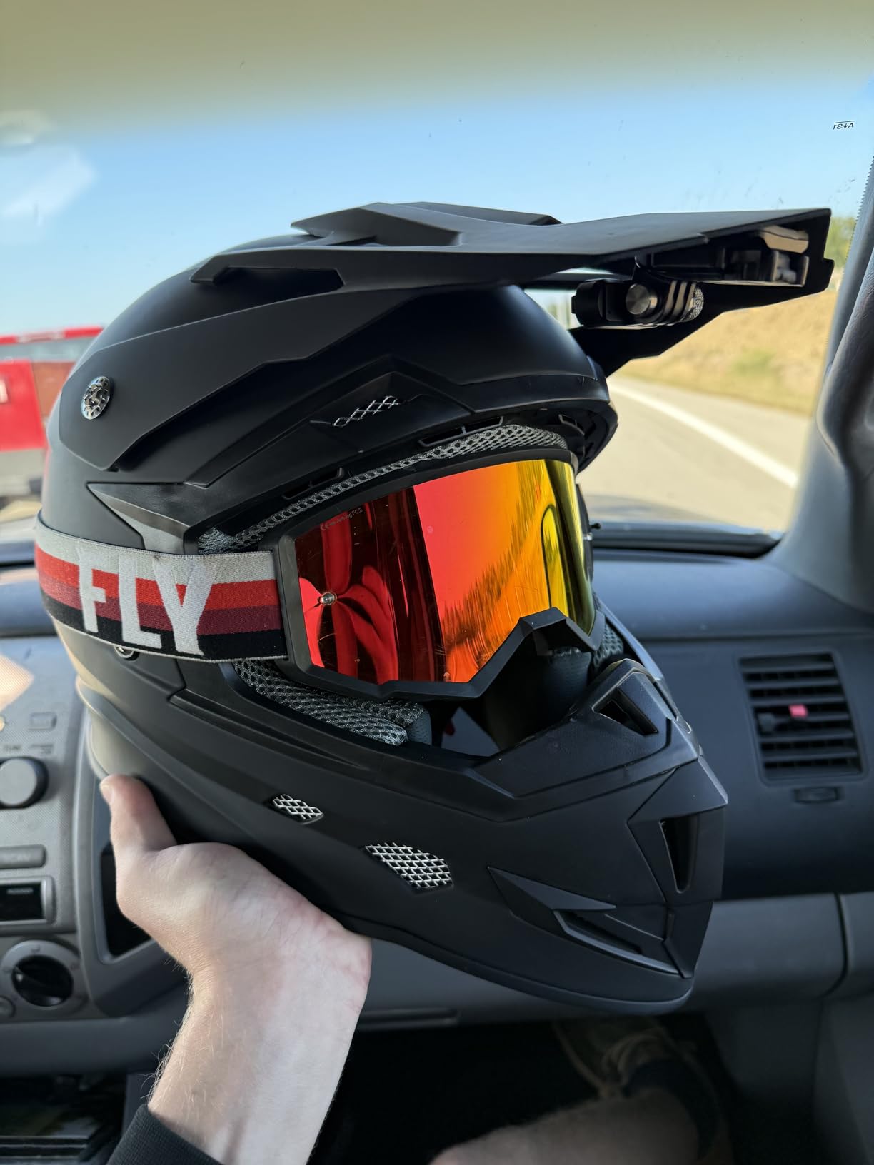 GLX GX23 Full-Face Dirt Bike Motocross Motorcycle Helmet, DOT customer photo 1