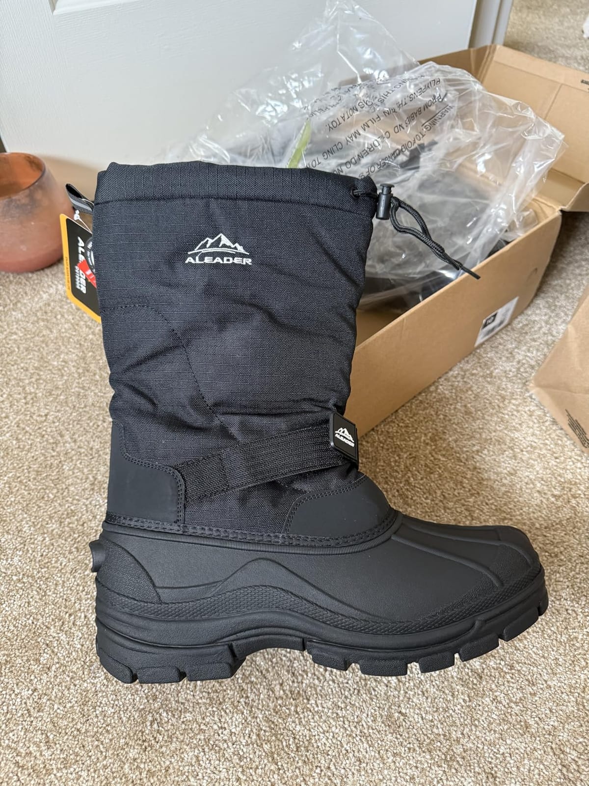 ALEADER Men's Winter Waterproof Insulated Shell Warm Inner Comfortable Outdoor Snow Boots customer photo 1