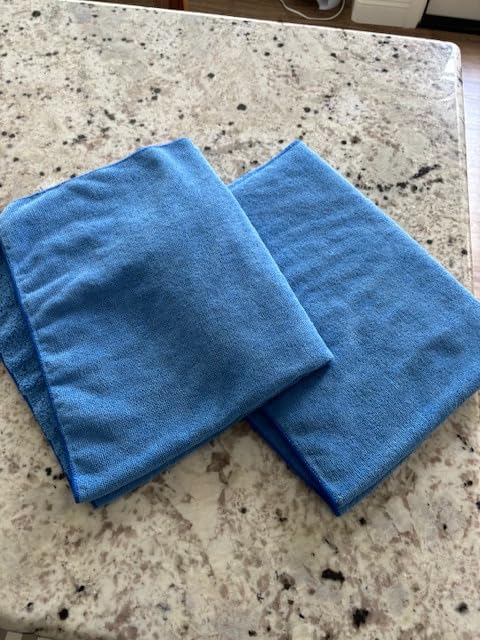 AIDEA Microfiber Towels for Cars-2PK, Large Professional Car Drying Towel, Scratch-Free & Absorbent Drying Towel for Cars, SUVs, RVs, Trucks, and Boats, 24inx 31in, Blue customer photo 2