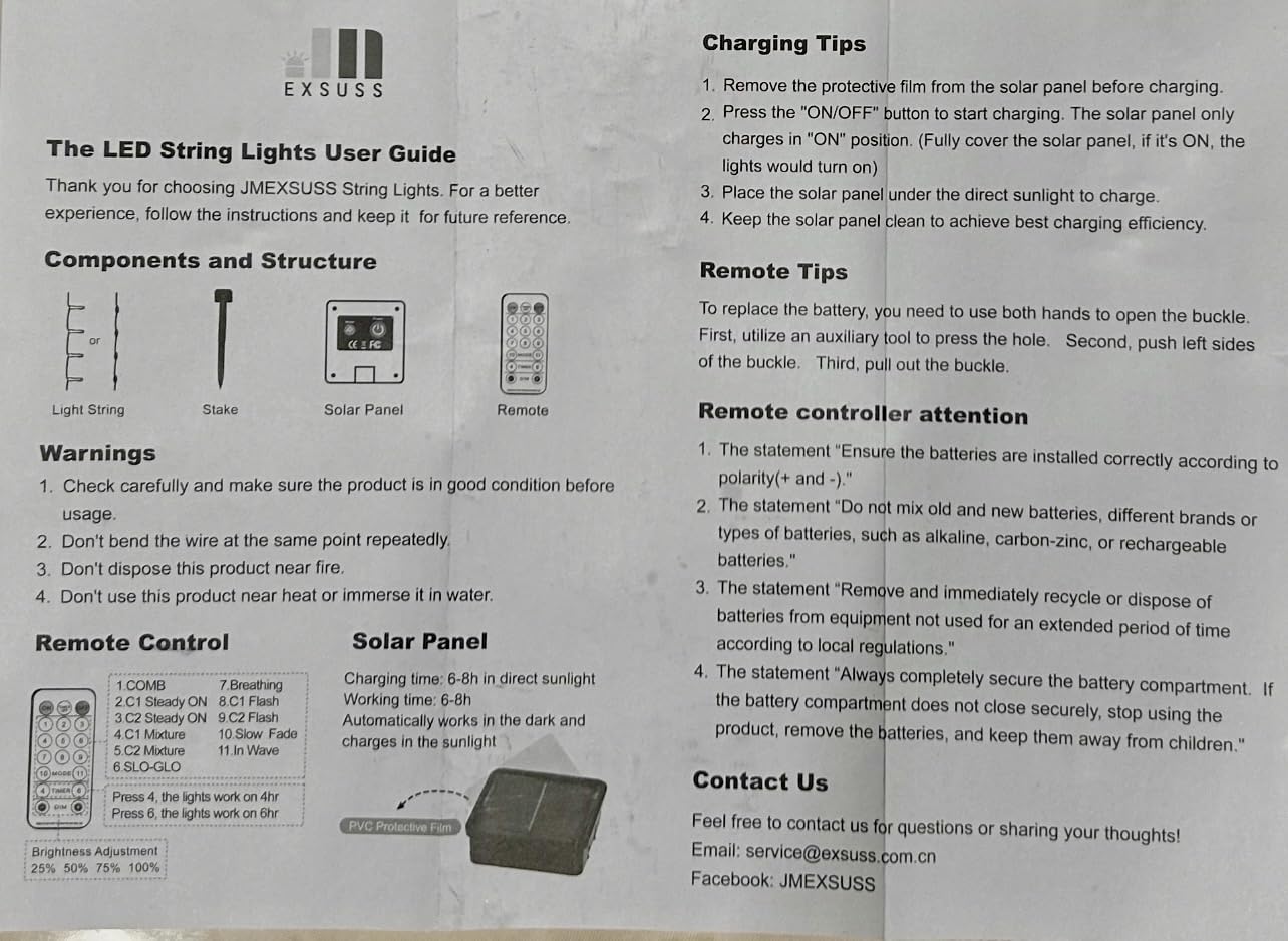 JMEXSUSS 2 Pack Solar String Lights Outdoor, Total 400LED 151FT, Warm White customer photo 1