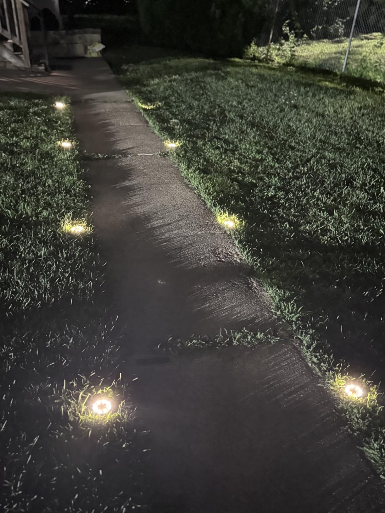 INCX Solar Lights Outdoor Waterproof, Cold White, 12 Pack Ground Lights customer photo 2