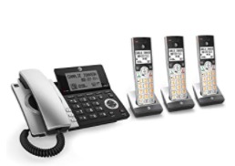 AT&T CL84307 Dect 6.0 Expandable Corded/Cordless Phone with Smart Call Blocker, Silver/Black with 3 Handsets customer photo 1