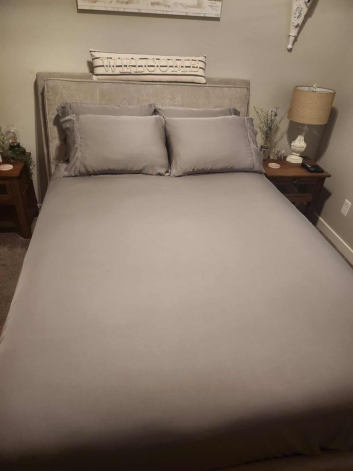BAMPURE 100% Rayon from Bamboo Sheets Queen Size - 4pc Cooling Sheets Queen customer photo 1
