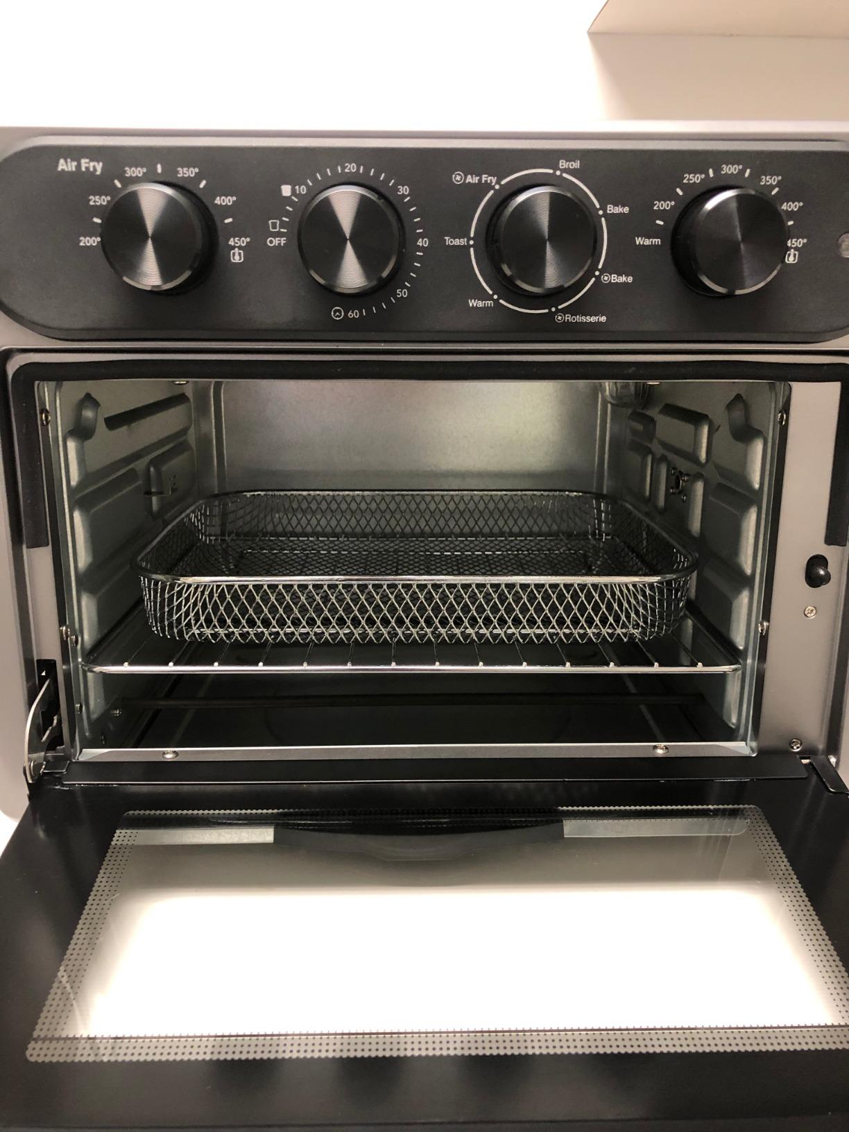 Dash Chef Series 7 in 1 Convection Toaster Oven Cooker, Rotisserie + Electric Air Fryer with Non-stick Fry Basket, Baking Pan & Rack, Skewers, Drip Tray & Recipe Book, 23L, Graphite customer photo 1