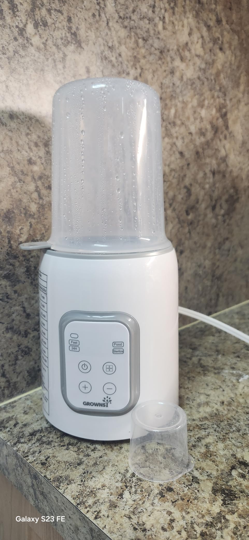 Grownsy 8-in-1 OG Fast Bottle Warmer with Timer, Gray customer photo 2