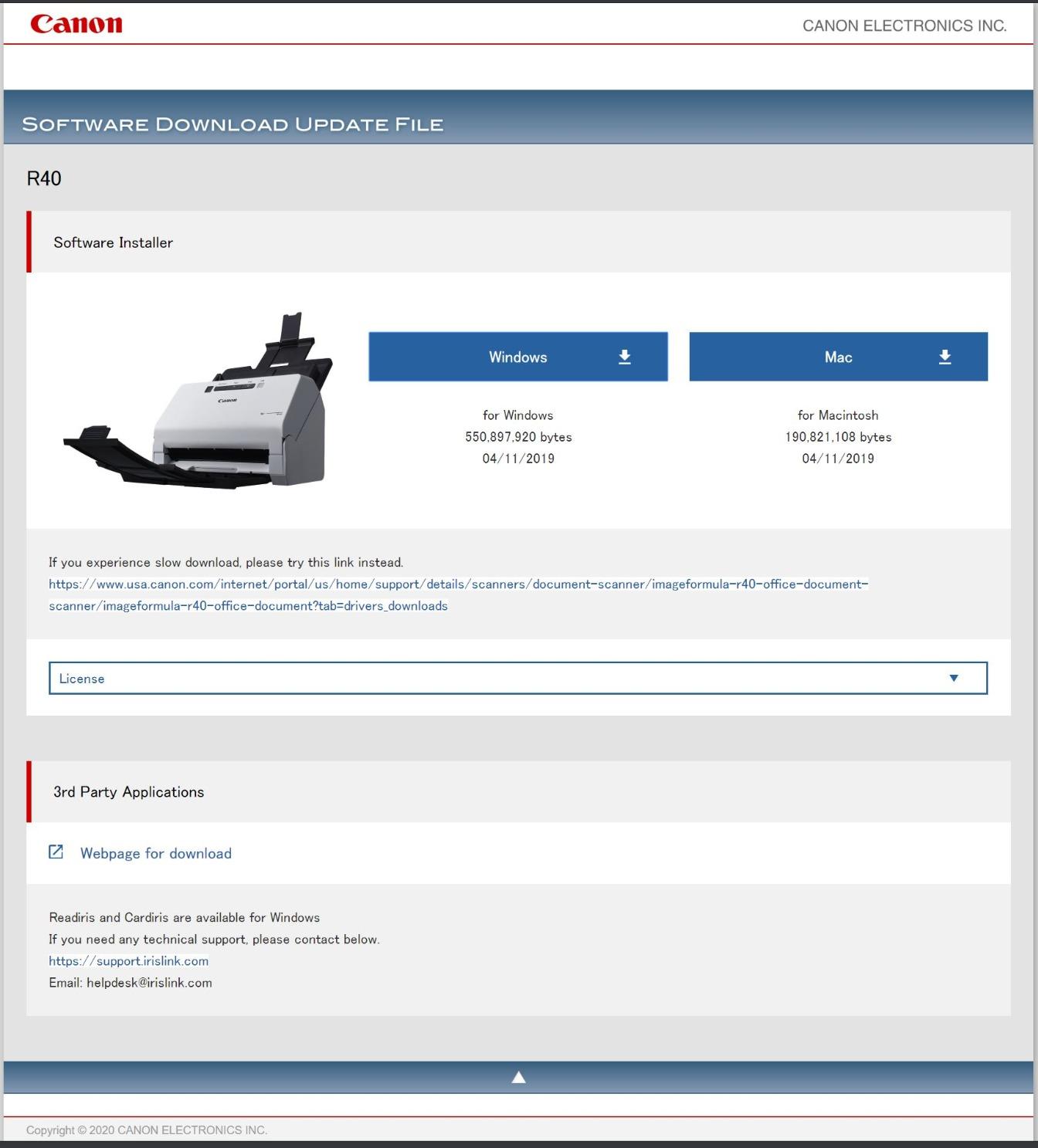 Canon imageFORMULA R40 - Office Document Scanner, Windows and Mac, Duplex Scanning, Easy Setup, Scans a Wide Variety of Documents, Scans to Cloud customer photo 1