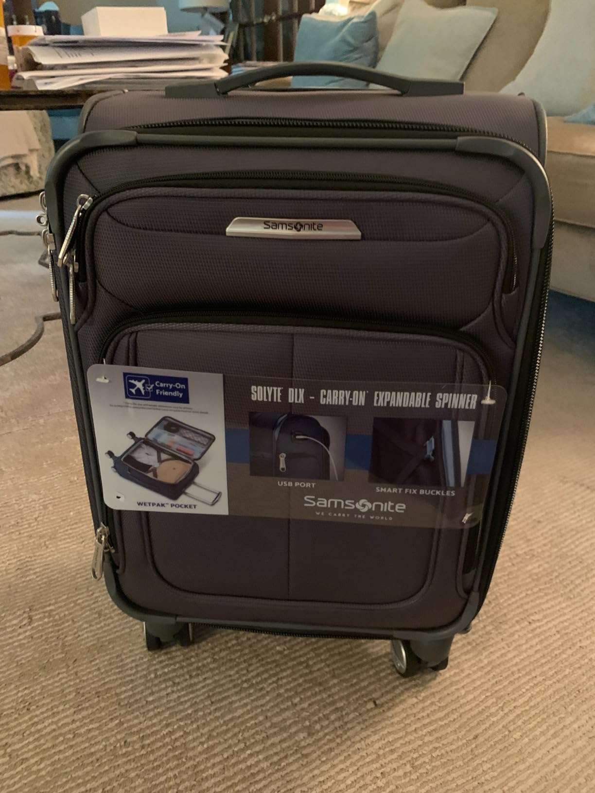 Samsonite Solyte DLX Softside Expandable Luggage with Spinner Wheels, Mediterranean Blue, 2-Piece Set (20/25) customer photo 1