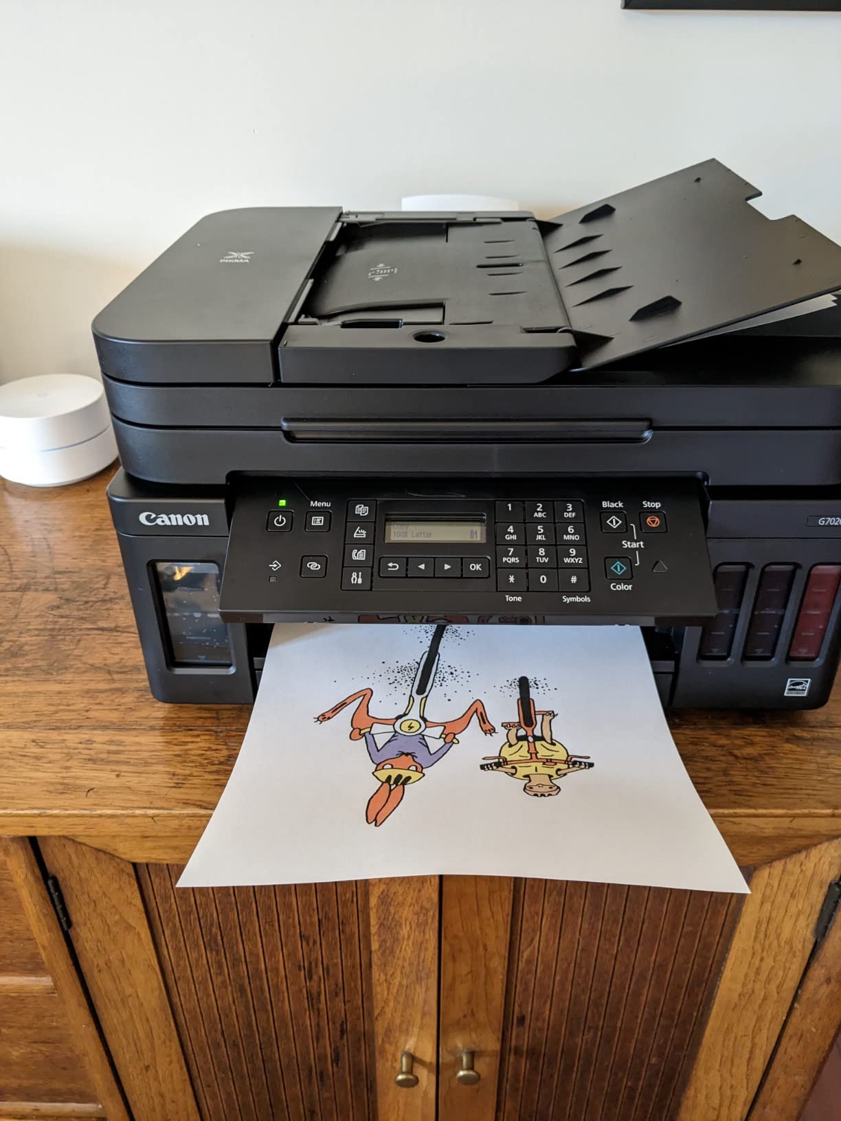 Canon G7020 All-in-One Printer Home Office | Wireless Supertank (Megatank) Printer | Copier | Scan, | Fax and ADF with Mobile Printing, Black, Works with Alexa customer photo 1