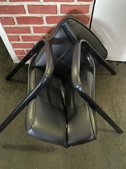 SUPER DEAL Office Guest Chair Bonded Leather Executive Side Chair Reception Chair with Solid Metal Frame Home Office Furniture customer photo 1