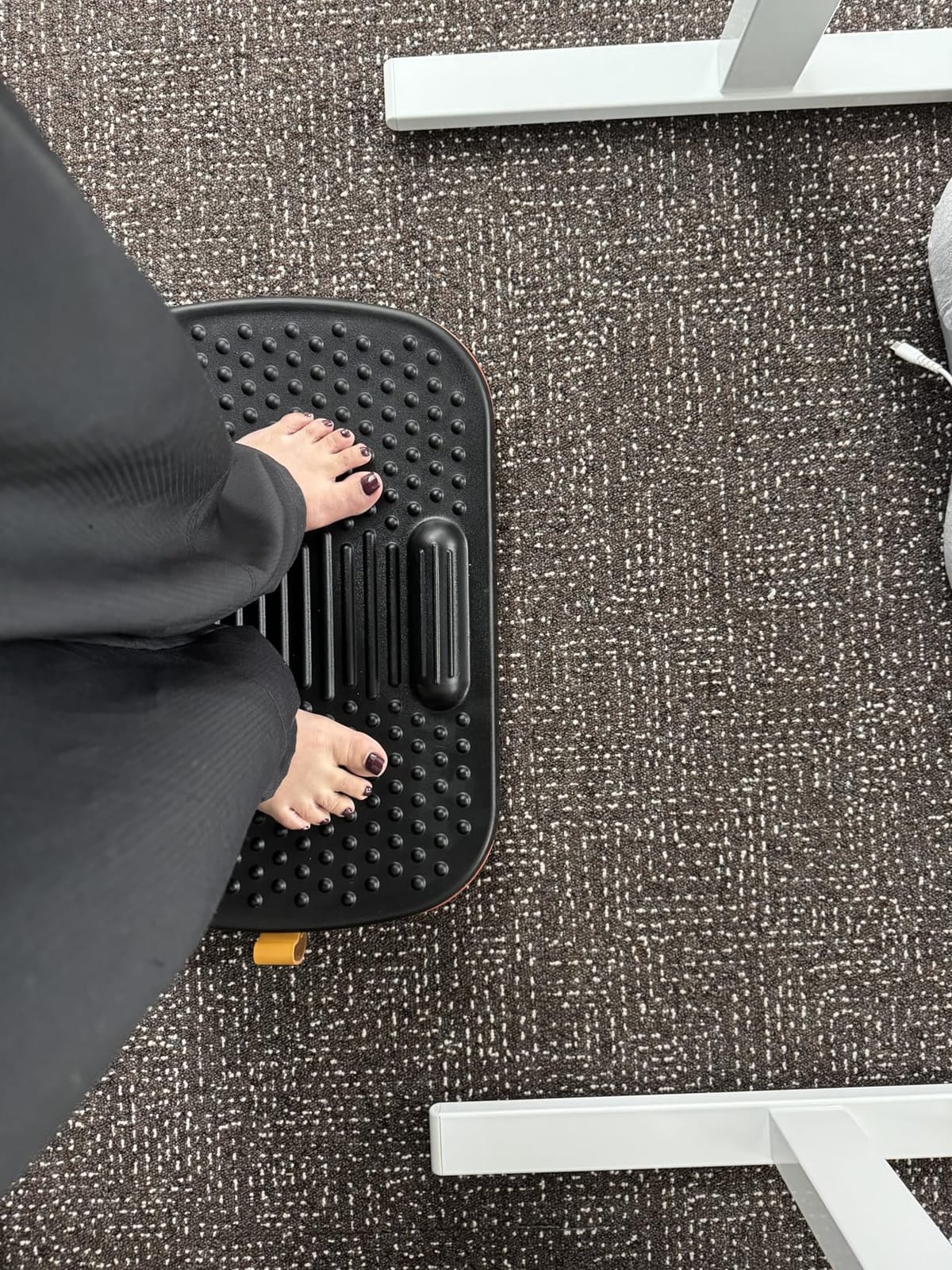 FEZIBO Standing Desk Mat with Anti Fatigue Bar | Wooden Wobble Balance Board with Ergonomic Design Comfort Floor Mat customer photo 1
