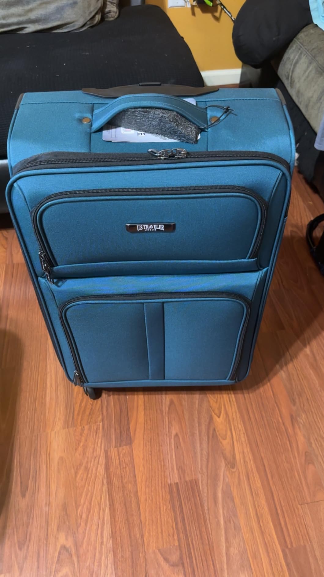 U.S. Traveler Anzio Softside Expandable Luggage with Spinner Wheels, Teal, 3-Piece Set (22/26/30) customer photo 1