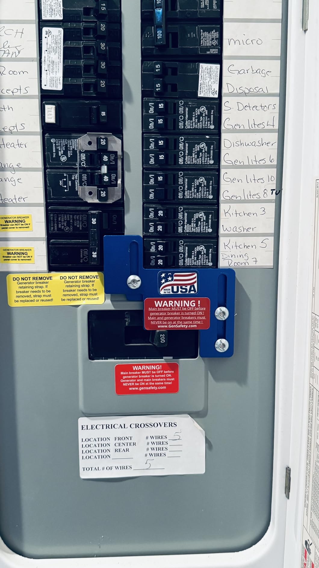 BR-200 Generator Interlock Kit for Cutler Hammer BR and CH Series 150AMP and 200 AMP Panels - Made in USA ! customer photo 1