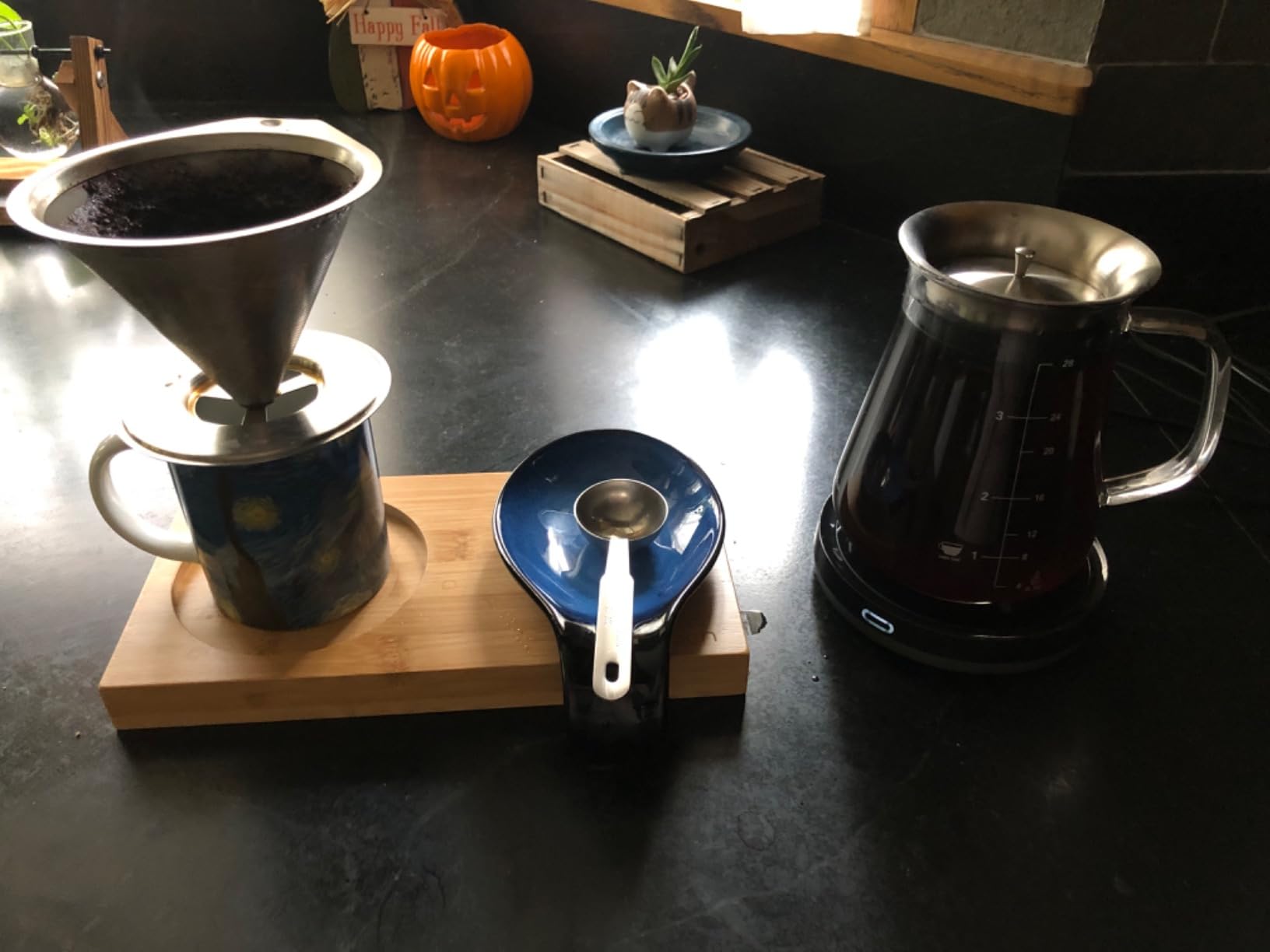 Aquach 28oz Pour Over Coffee Maker Set, Glass Carafe with Reusable Filter customer photo 1