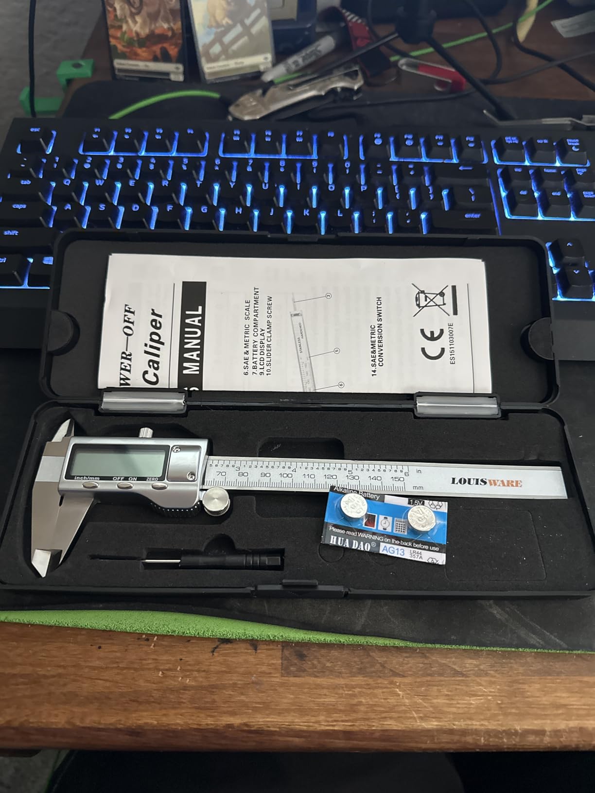 Digital Caliper, Caliper Measuring Tool with Stainless Steel, Electronic Micrometer Caliper with Large LCD Screen, Auto-Off Feature, Inch and Millimeter Conversion (6 Inch/150 mm) customer photo 2