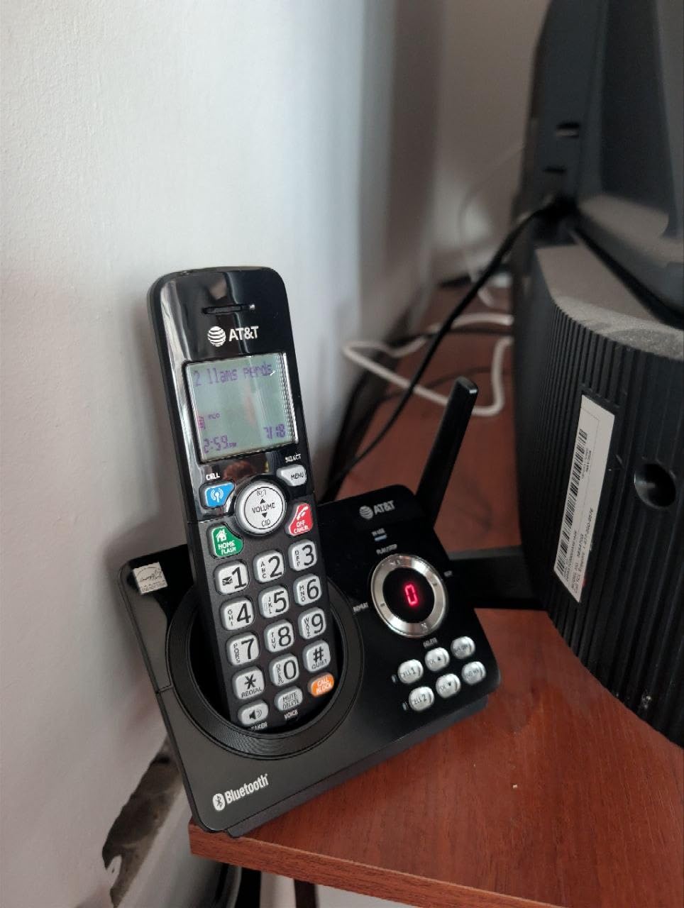 AT&T DL72319 DECT 6.0 3-Handset Cordless Phone for Home with Connect to Cell, Call Blocking, 1.8