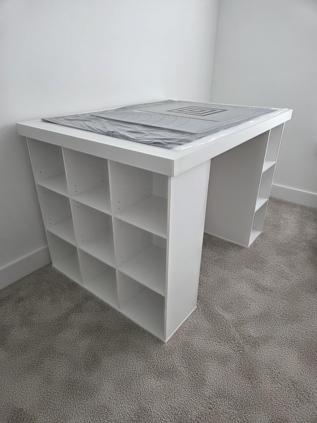 Project Center Desk with Bookcase and 3 Bin Cabinet-Black customer photo 1