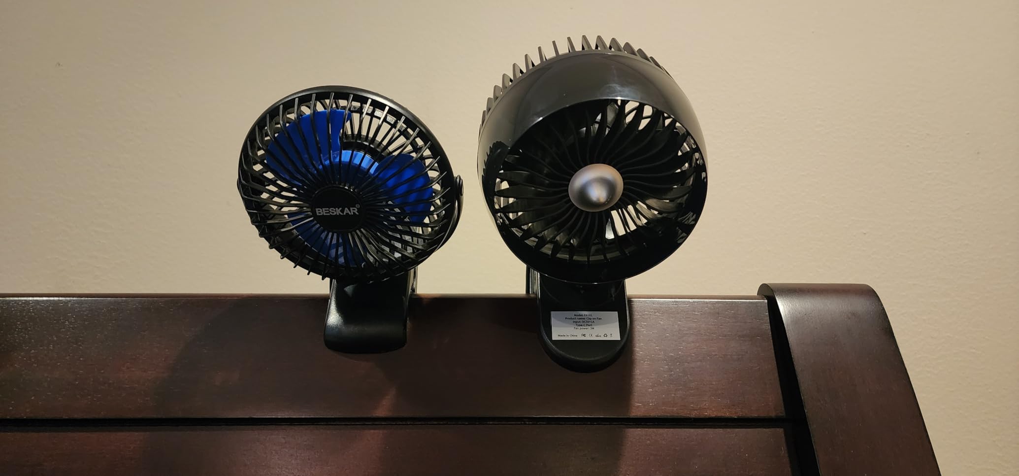 BESKAR USB Clip on Fan, Portable Small Desk Fan with Cord Powered customer photo 1