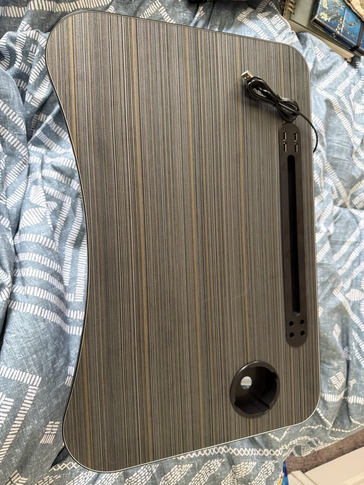 Slendor Foldable Lap Desk with Cup Holder for Bed, Couch, Floor customer photo 1