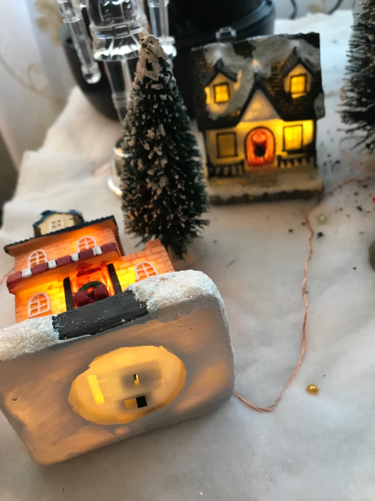 Christmas Village Sets with LED Lights and Figurines Indoor Decor customer photo 1