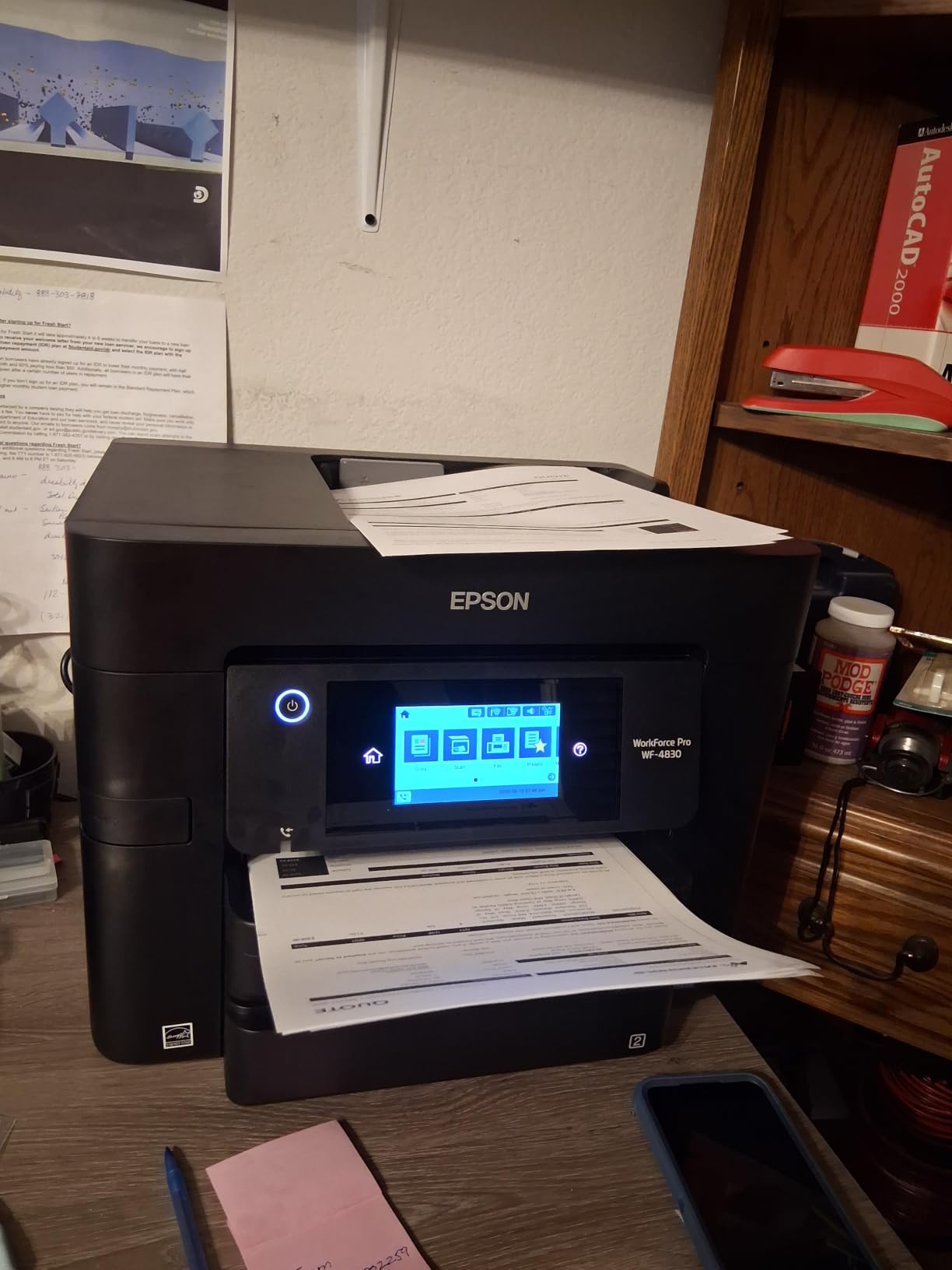 Epson Workforce Pro WF-4830 Wireless Color All-in-One Inkjet Printer customer photo 1