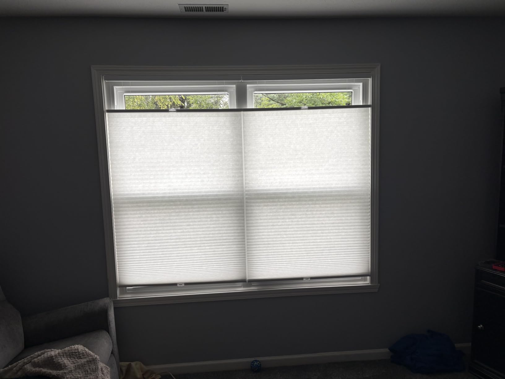 BlindsAvenue Cordless TDBU Cellular Shade, White, 35.5