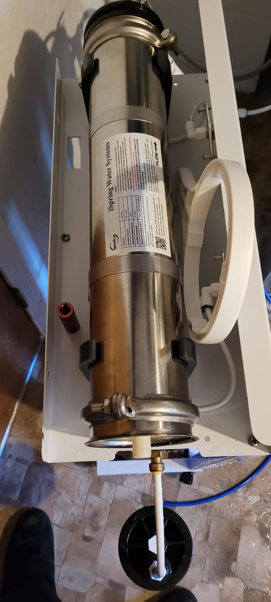 iSpring CRO1000 4-Stage Tankless Commercial Reverse Osmosis Water Filtration System, for House, Restaurant, Small Business, and Light Industrial Use, 1000 GPD High Flow, Upgraded Size Filters customer photo 2