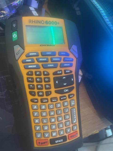 DYMO® Rhino™ 6000 Industrial Label Maker, Computer Connected Label Maker with Hard Carry Case, 1 Vinyl Tape Cassette, 1 Flexible Nylon Tape Cassette and Rechargeable Lithium Ion Battery customer photo 1