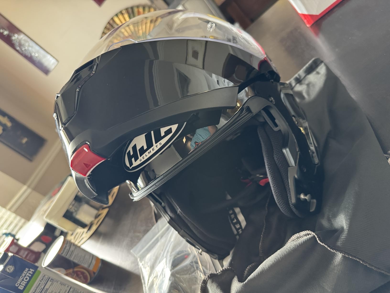HJC C91 Solid Modular Motorcycle Helmet with HJ-17 Pinlock Shield, DOT Approved (Semi Flat Titanium, XX-Large) customer photo 1