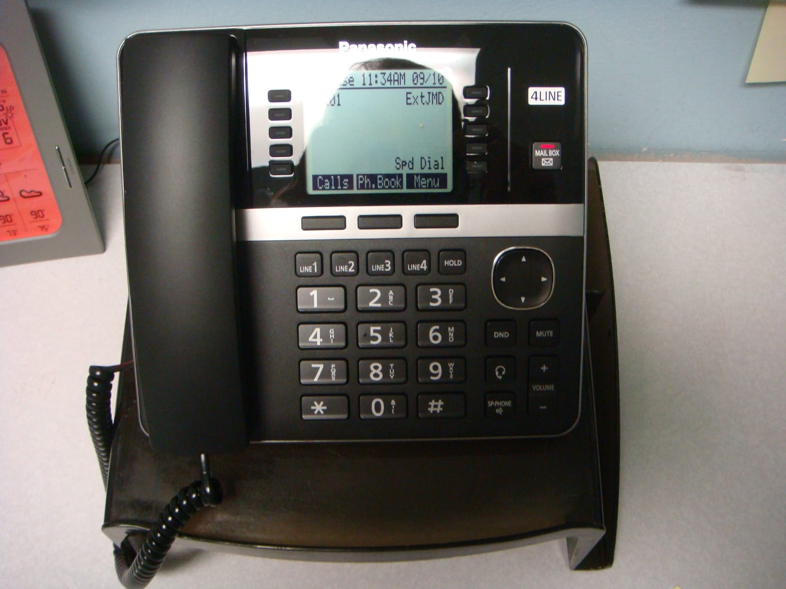 Panasonic Office Phone System, Corded Base Station with 4 Lines, Corded Phone, Expandable to 10 Compatible Panasonic Handsets Wirelessly - KX-TGW420B (Black) customer photo 1