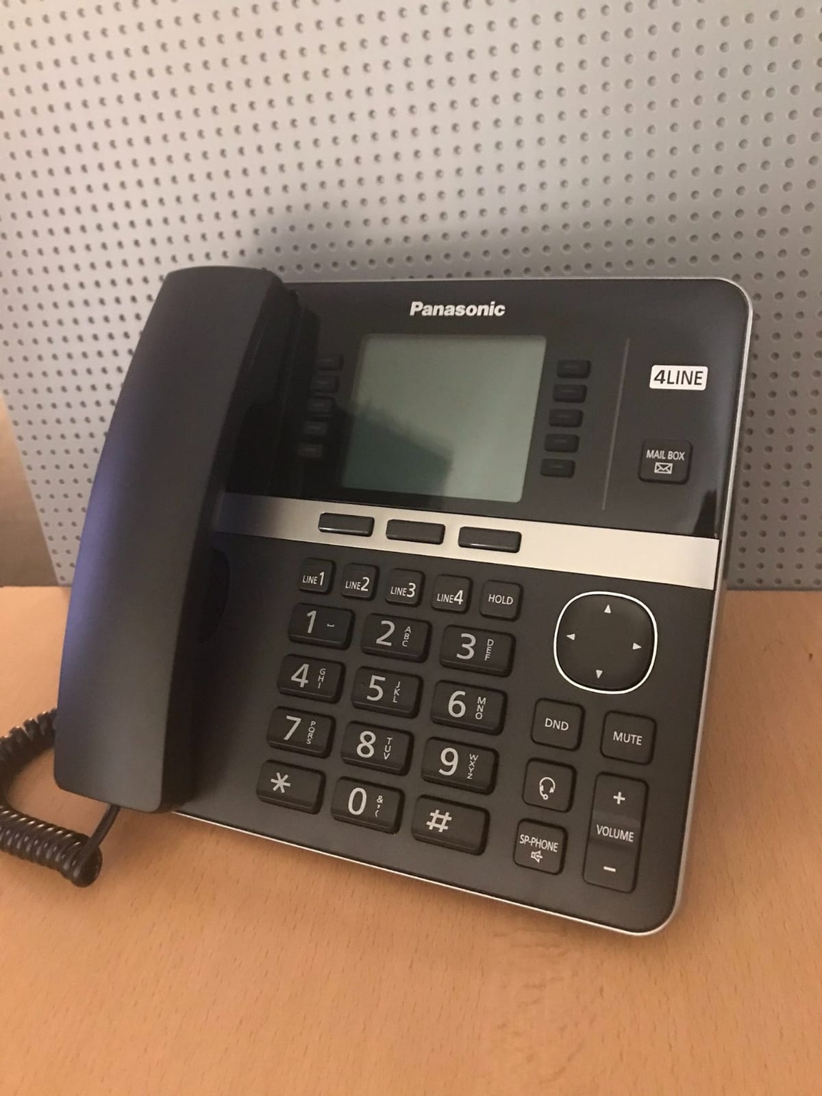 Panasonic Office Phone System, Corded Base Station with 4 Lines, Corded Phone, Expandable to 10 Compatible Panasonic Handsets Wirelessly - KX-TGW420B (Black) customer photo 2