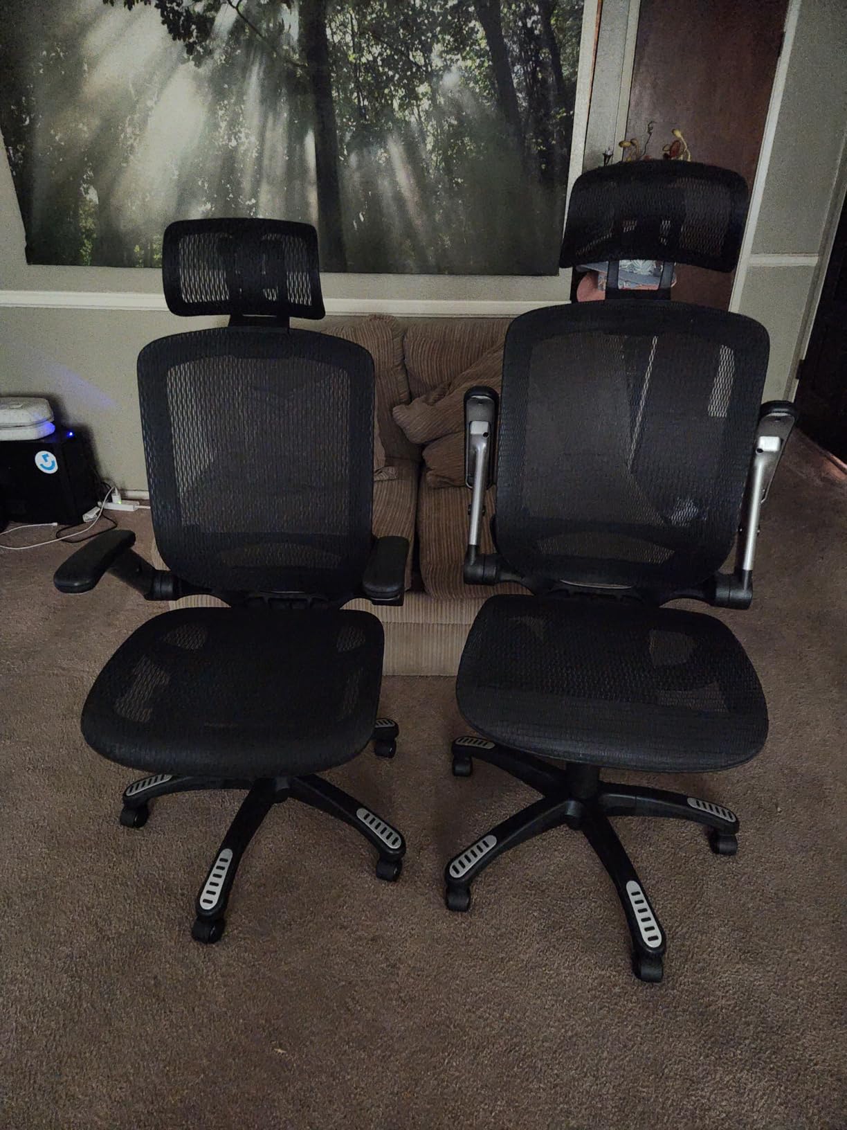 GABRYLLY Ergonomic Office Chair, High Back Home Desk Chair with Headrest, Flip-Up Arms, 90-120° Tilt Lock and Wide Cushion, Big and Tall Mesh Chairs for Man Woman, Grey Task Chair customer photo 2