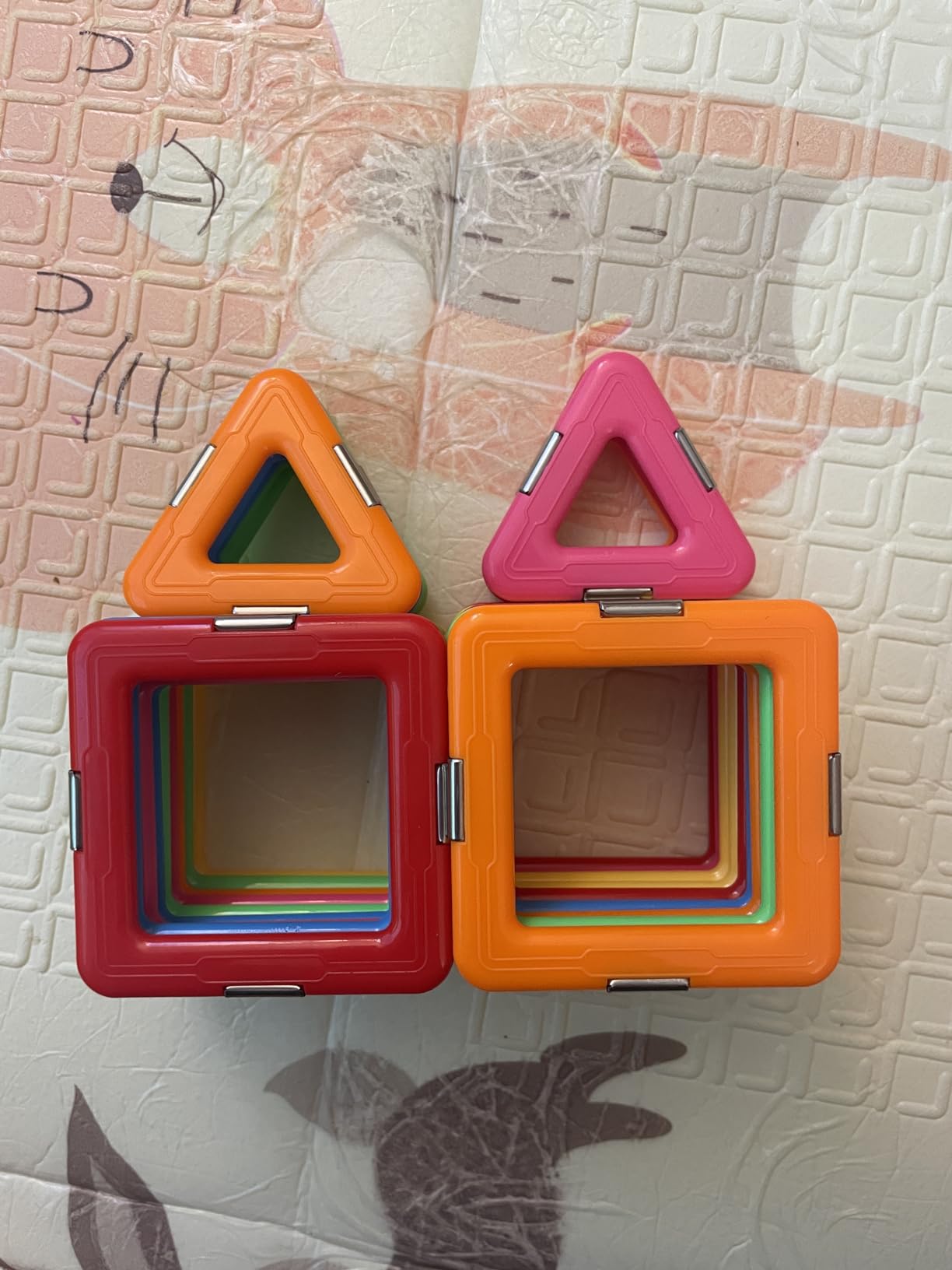 Upgraded Magnetic Blocks Tough Tiles STEM Toys for 3+ Year Old Boys & Girls customer photo 2