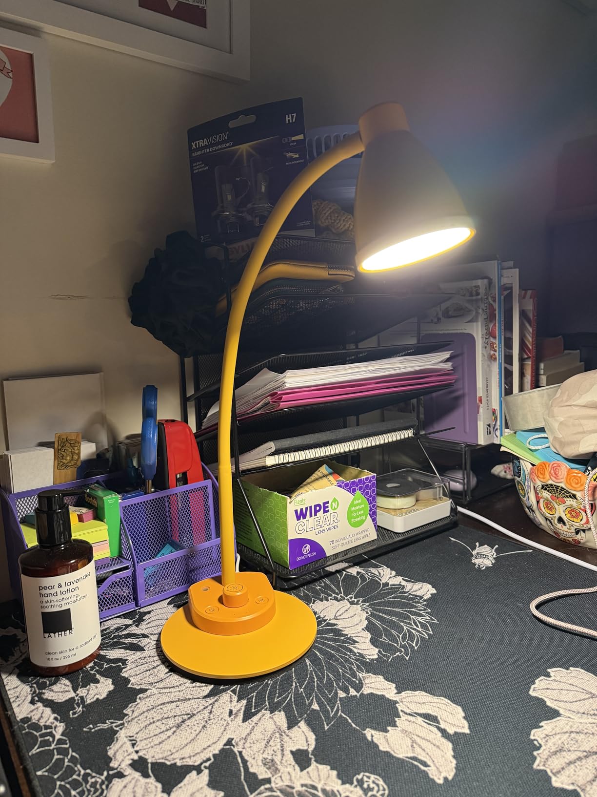 BOHON LED Desk Lamp with USB Charging Port 3 Color Modes Dimmable, Black | Reading Light Intelligent Induction Auto Dimming Task Lamp Neck Flexible Table Lamp for Bedside Office, AC Adapter Include customer photo 1