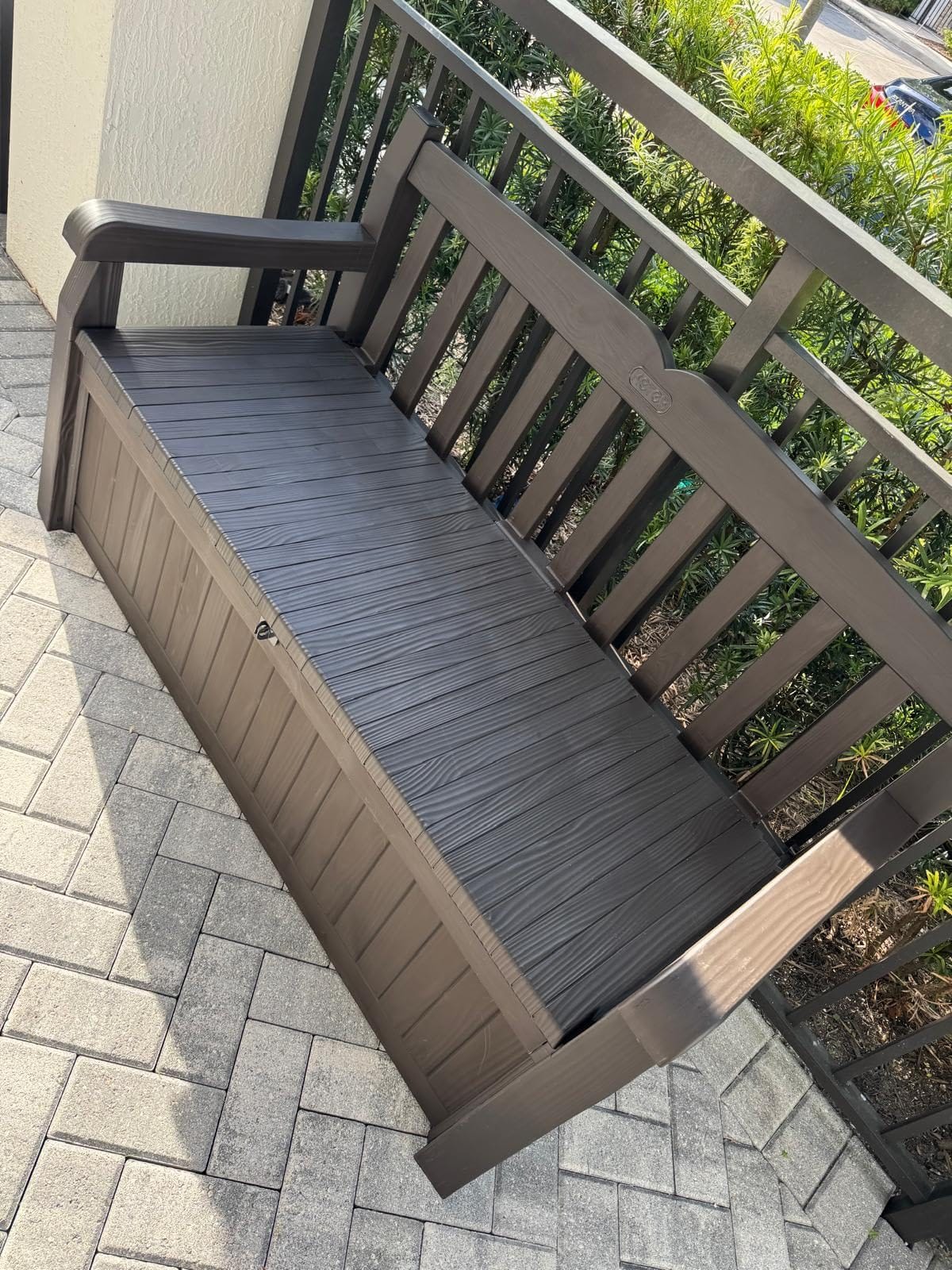 Keter Solana 70 Gal Outdoor Storage Bench for Patio and Pool Accessories customer photo 1