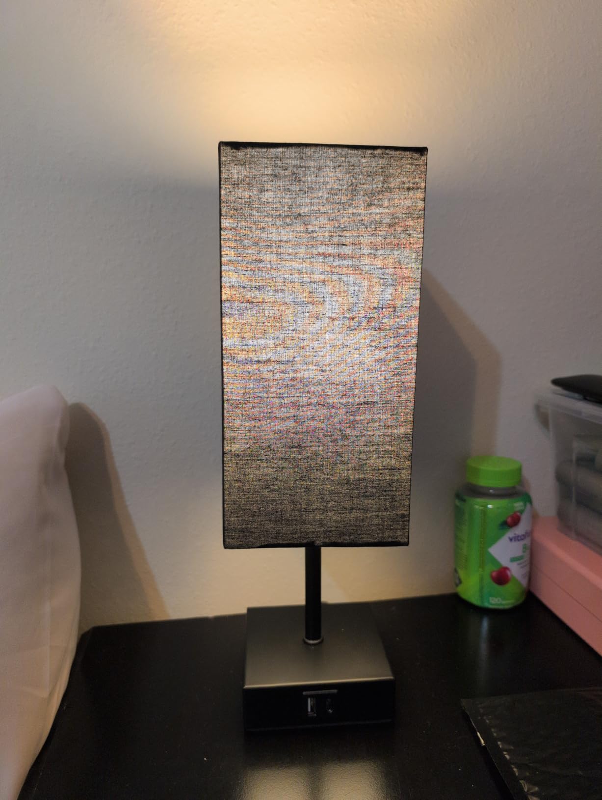Bedside Table Lamp for Bedroom with 2 USB Ports, 14-Inch, Black customer photo 2