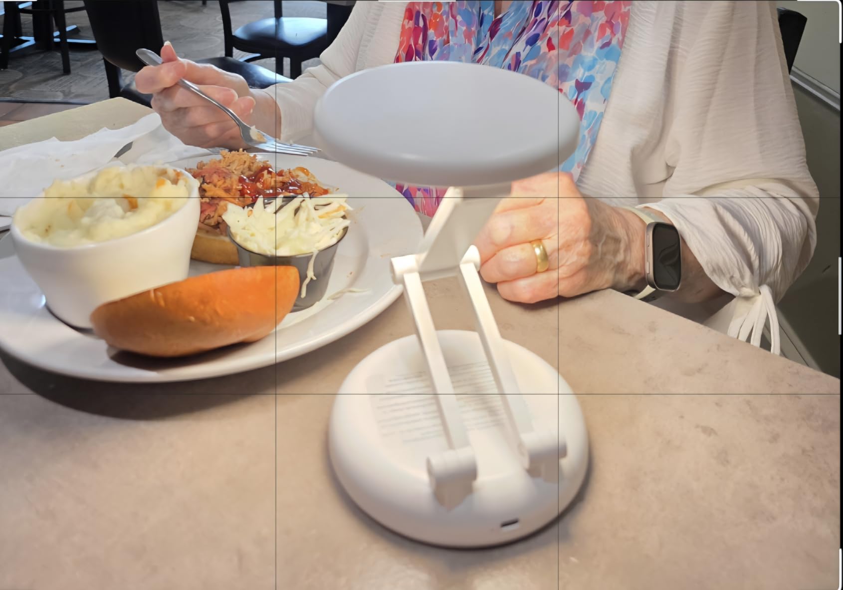 One Fire Rechargeable Table Lamp, 3600mAh Battery Operated Lamp Dorm Lamp | Cordless Lamp, 10 Brightness, Portable, Small Size, Foldable, 6-288h Endurance, Touch Control, Reading, Travel, Office, Nail, Emergency customer photo 2