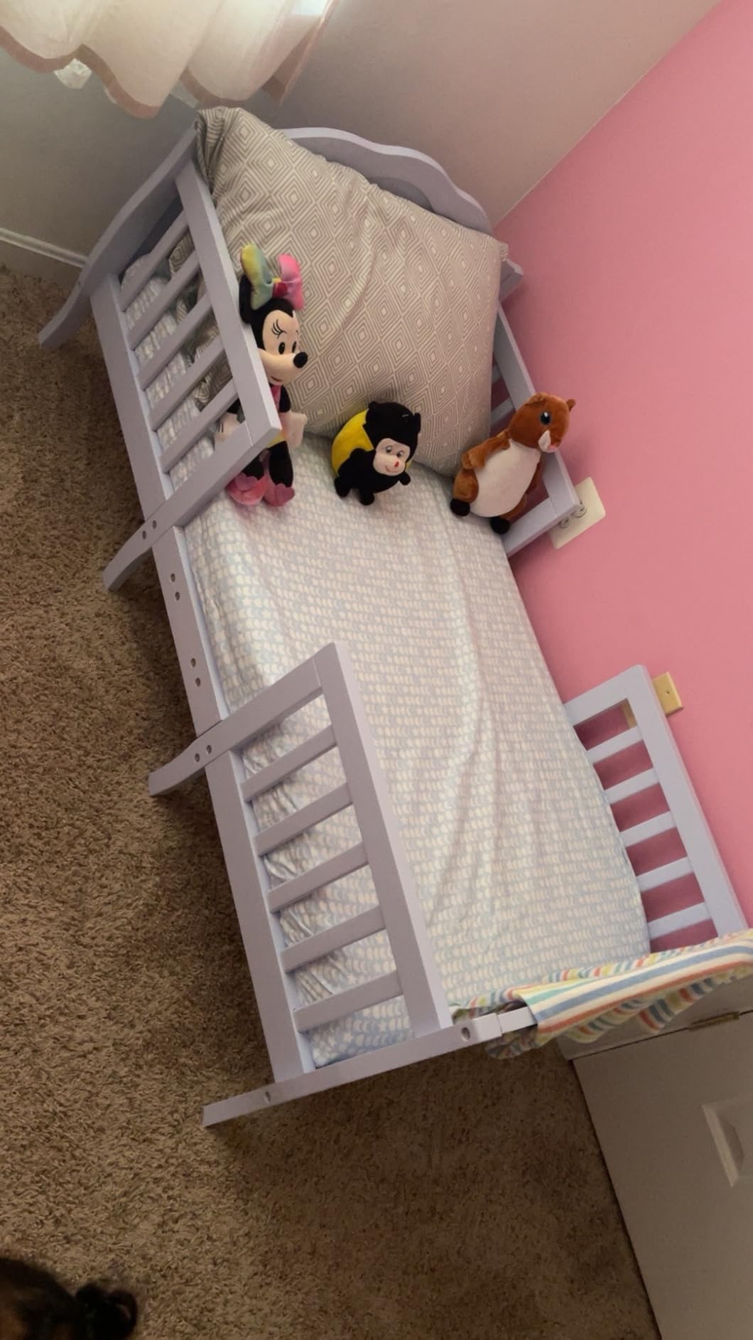 SweetPea Baby Rose 3-in-1 Convertible Toddler Bed in Platinum, Greenguard Gold Certified, JPMA Certified, Safety Rails, Made of Sustainable New Zealand Pinewood customer photo 1