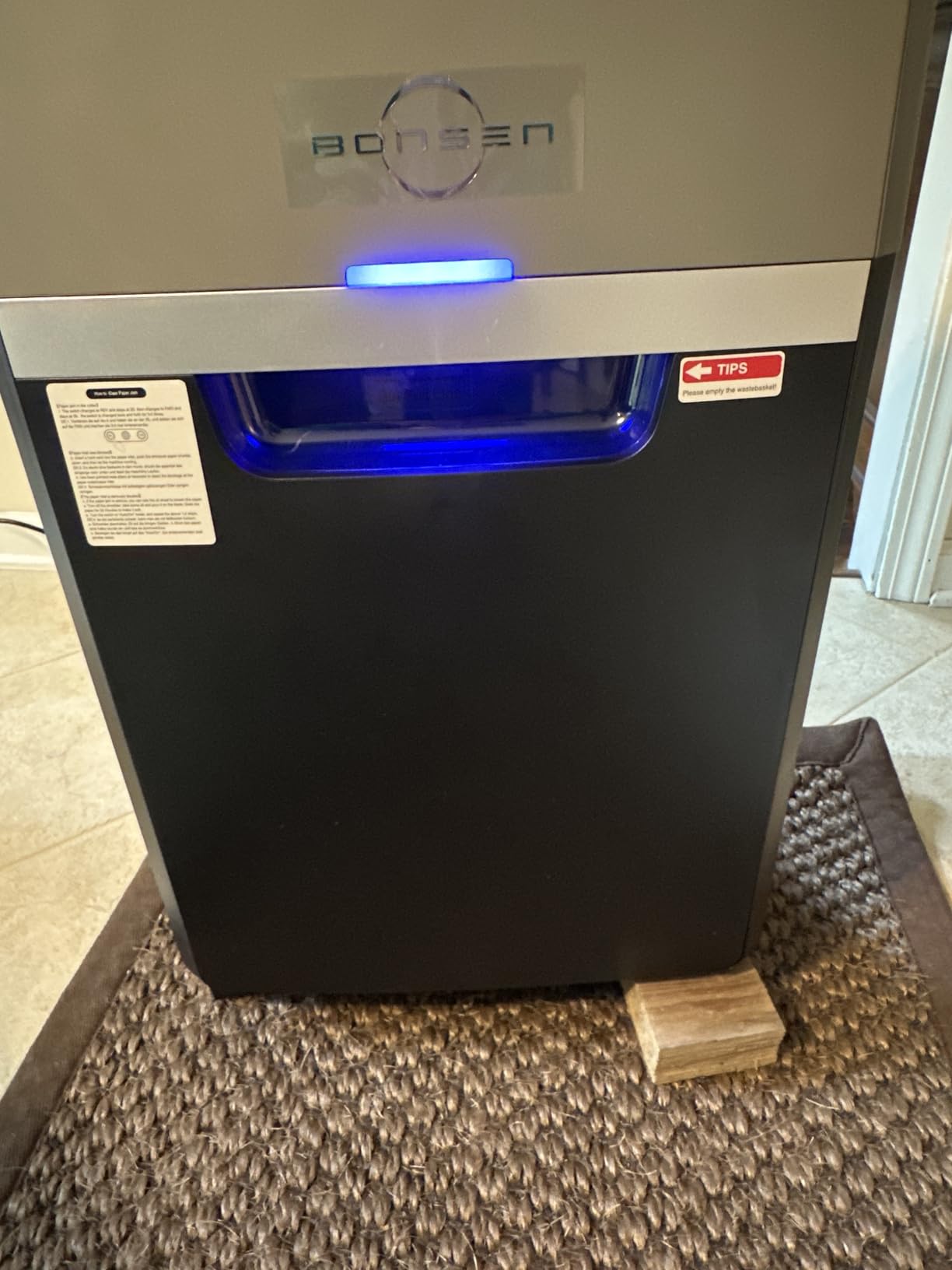 BONSEN 24-Sheet Cross-Cut P-4 High Security Heavy Duty Paper Shredder | 40-Min Run, Anti-Jam, 55dB Ultra-Quiet, 9 Gal Pullout Bin with Casters, Commercial-Grade Shredder for Home Office S3105 customer photo 1
