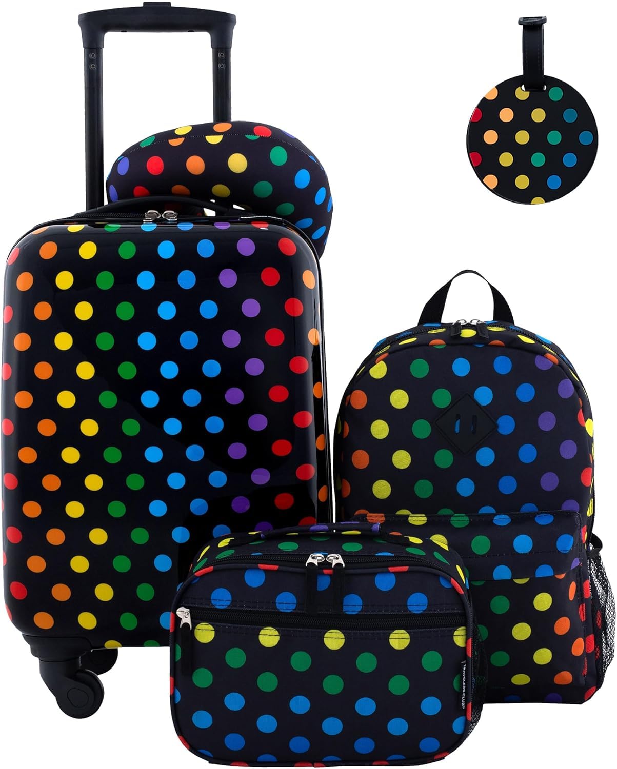 Travelers Club 5 Piece Kids' Luggage Set, Thumbprint Heart customer photo 1