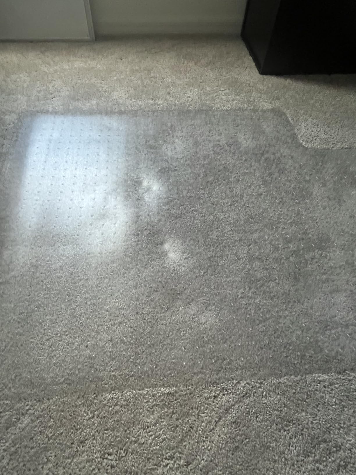 Chair Mat for Carpeted Floor with Lip, 47''x36'' PVC Carpet Protector for Low Pile Carpets Heavy Duty Effective Grip Anti-Slip, Won't Crack, Easy to Clean for Office and Home customer photo 2