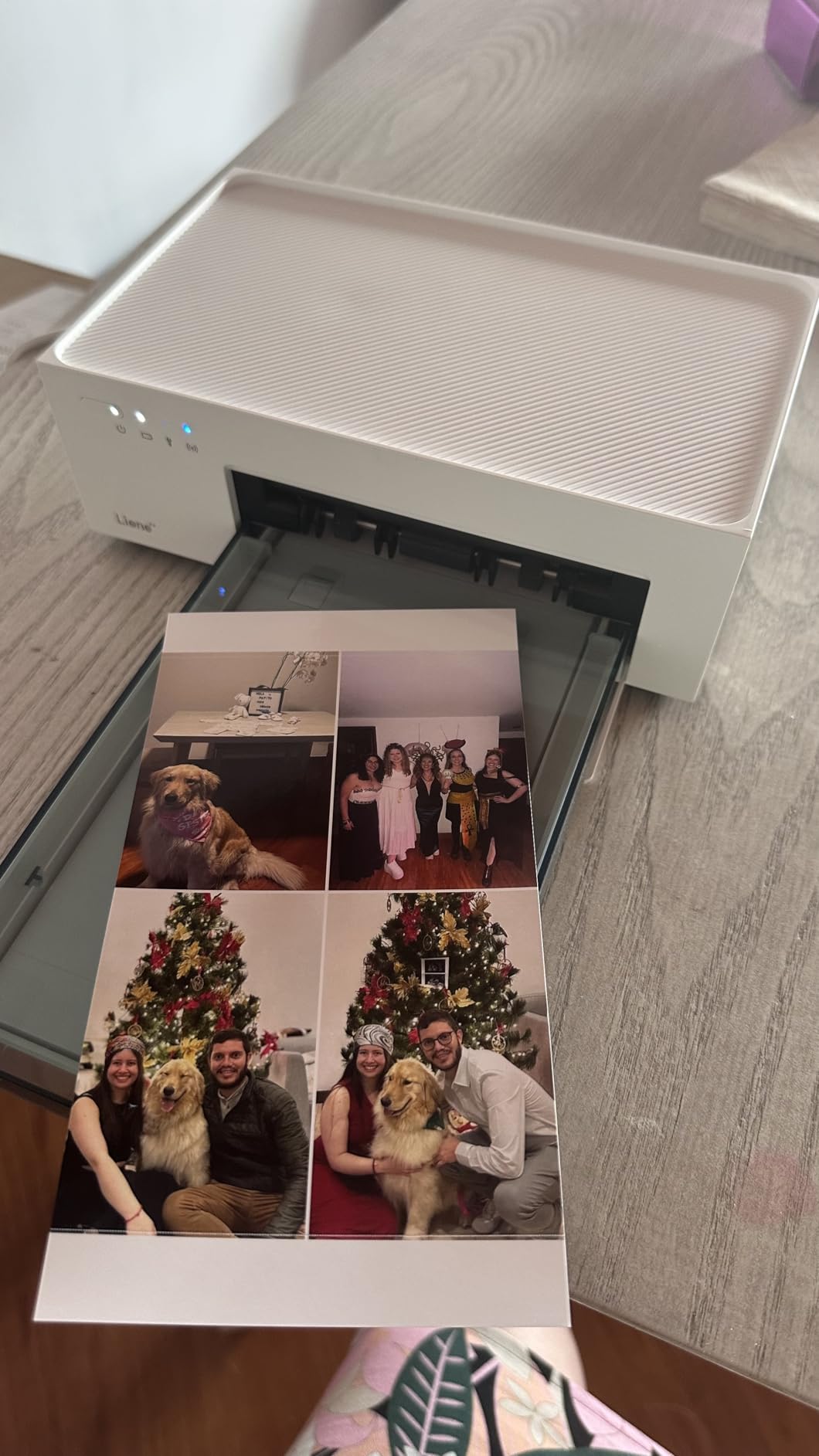 Liene White M200 4x6'' Photo Printer Battery Edition, Wireless Photo Printer for iPhone Android, Dye Sublimation Printing Full-Color Photo 20-Sheet, Portable Picture Printer Ideal for Travel Home Use customer photo 2