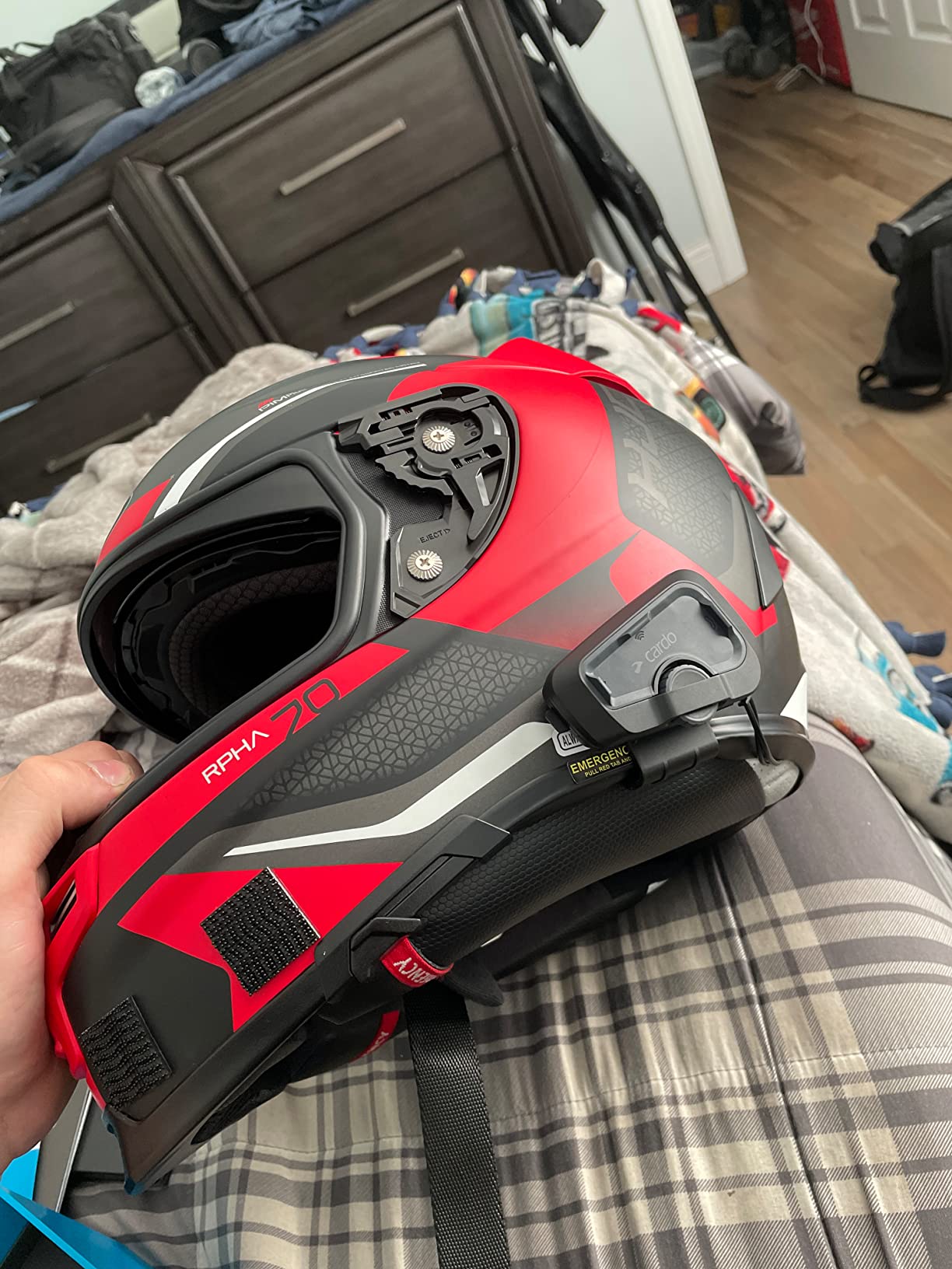 Cardo Systems FREECOM 4X Motorcycle 4-Way Helmet Bluetooth Communication System Headset Intercom, Universal Bluetooth Connectivity, Waterproof, 40mm Speakers - Dual Pack customer photo 1